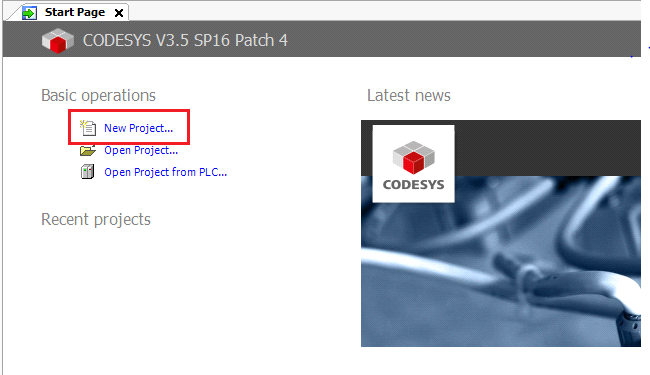 CodeSysNewProject